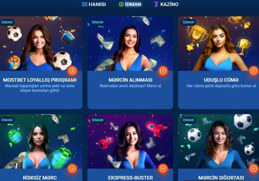 Mostbet idman mərc bonusları