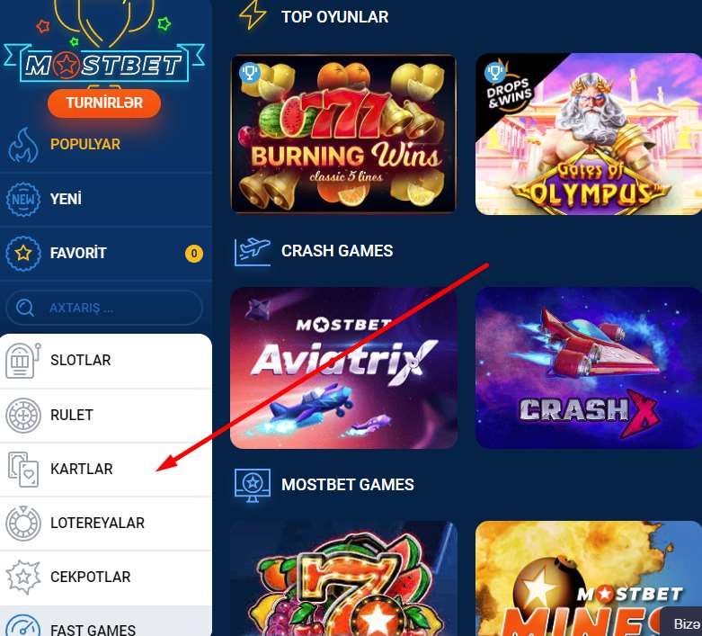 Mostbet slot oyunları seçimi